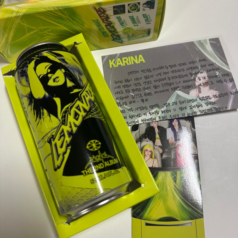 aespa檸檬汽水Highball罐裝周邊商品Karina版本評價（開箱滿意度最高！）