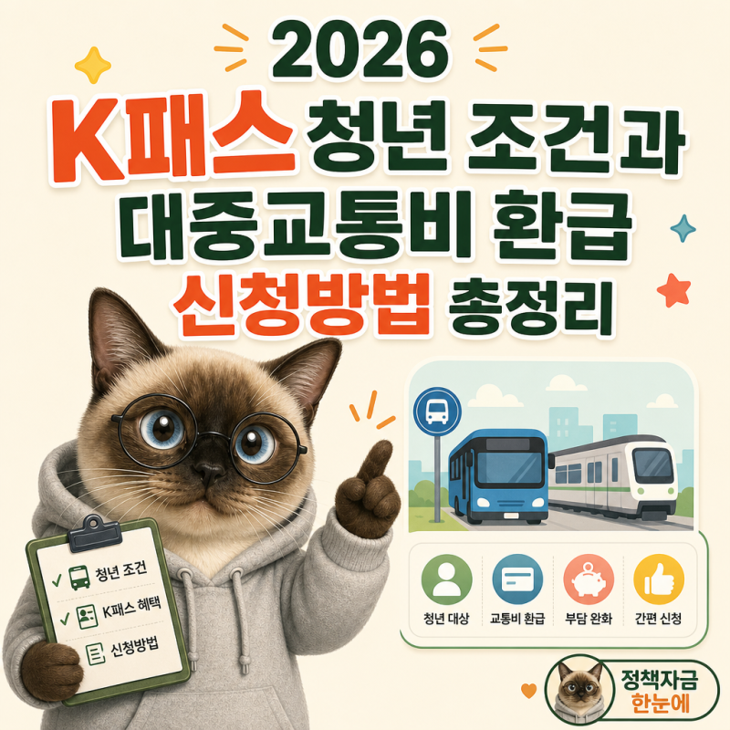 2026 K패스 청년 조건과 대중교통비 환급 신청방법 총정리