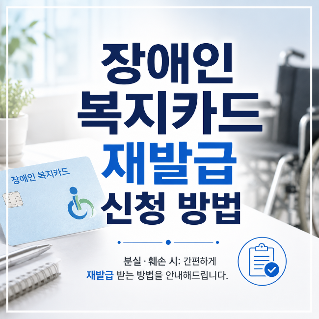 장애인 복지카드 재발급 신청 방법, 준비물부터 수령까지 총정리