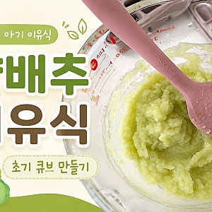 초기 이유식 양배추 큐브 만들기｜6개월 아기 채소 이유식