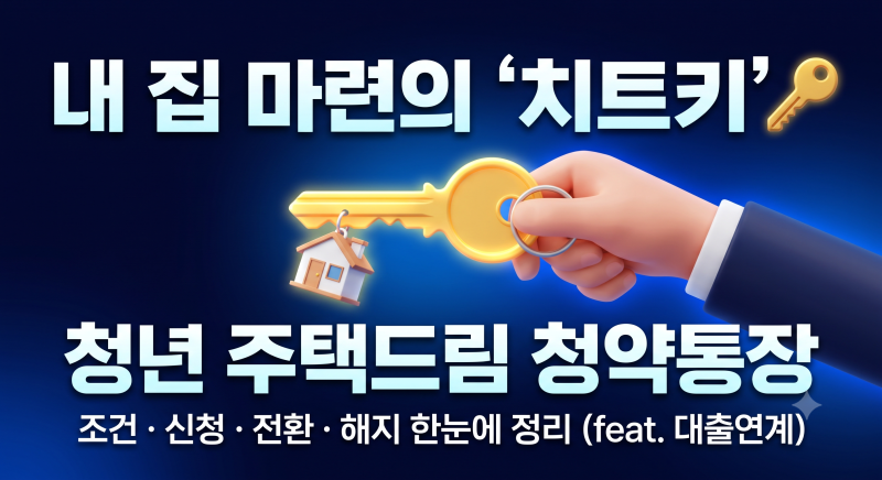 내 집 마련의 치트키! 청년 주택드림 청약통장 조건, 신청, 전환, 해지 한눈에 보기