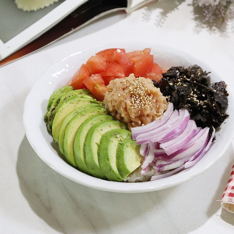 아보카도 명란 덮밥 비빔밥 만들기 아보카도 요리 후숙 손질법 간장밥