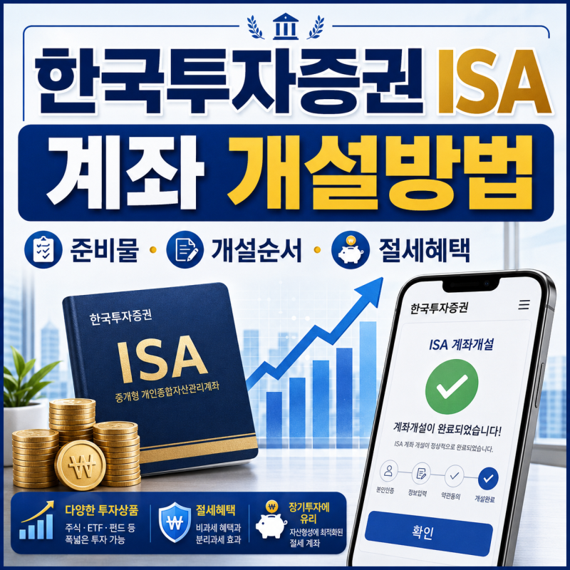 한국투자증권 ISA 계좌 개설방법｜중개형 ISA 준비물·서민형 전환 총정리