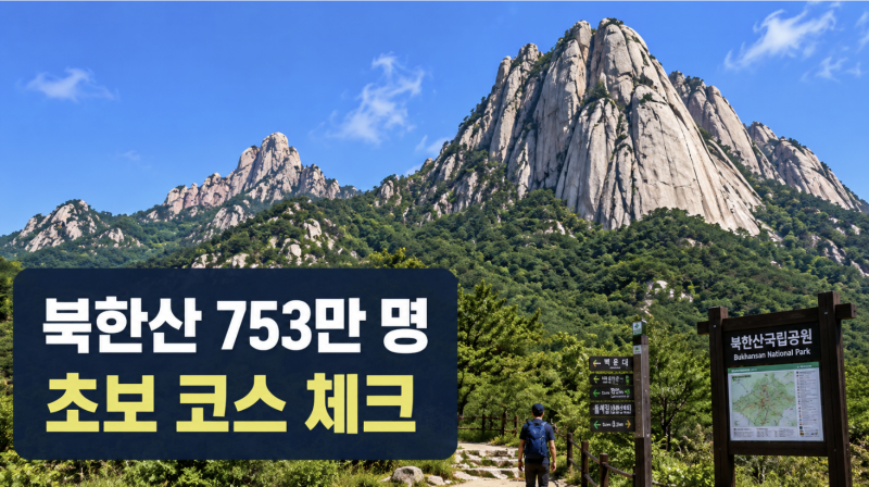 북한산 국립공원 753만 명 1위, 초보 등산 코스와 방문 전 체크