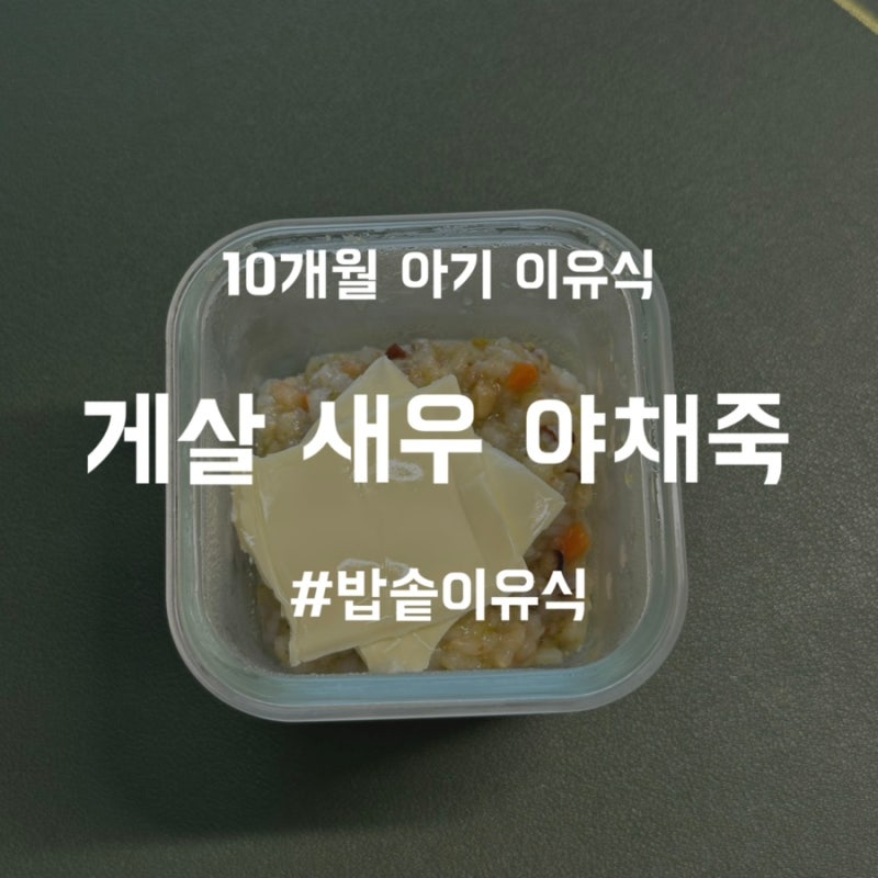 [아기 식단] 밥솥 이유식 메뉴 추천｜10개월 아기 게살 새우 야채죽 만들기(밥태기 극복 메뉴 ....