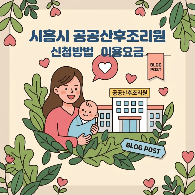 시흥시 공공산후조리원 개원소식 위치 가격 및 입소신청 방법