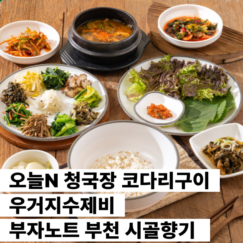 오늘N 청국장 코다리구이 우거지수제비 부자노트 부천 시골향기