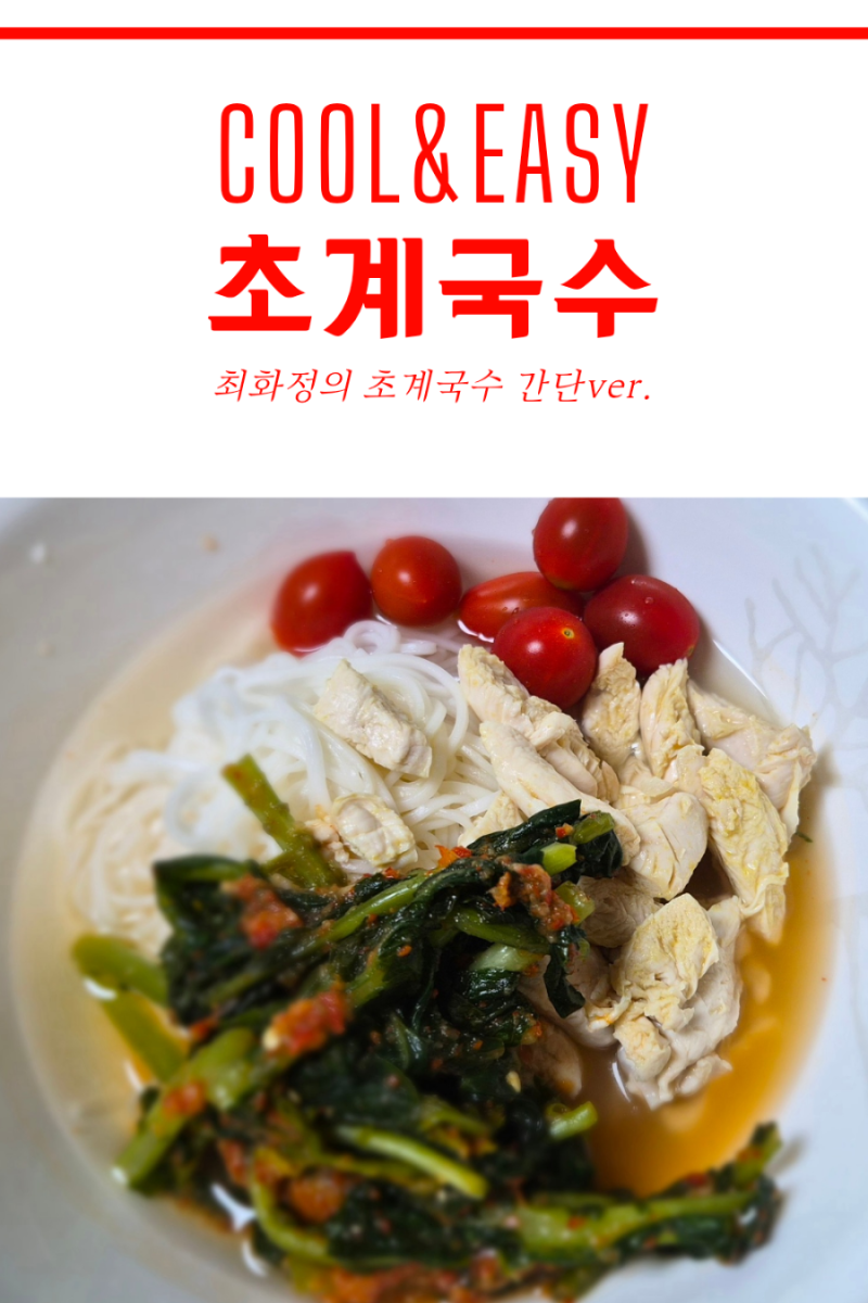 [초계국수 레시피] 최화정 초계국수 따라 만들기 | 초간단 여름 집밥 국수