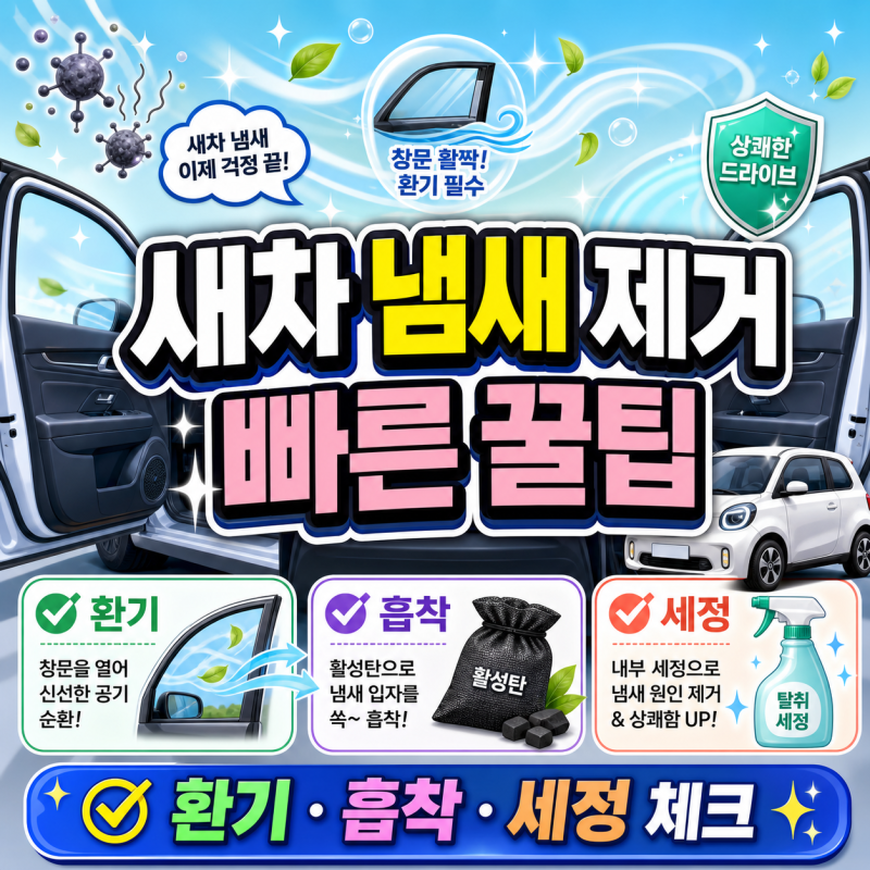 새차냄새제거 오래 가는 냄새 빨리 빼는 현실적인 방법