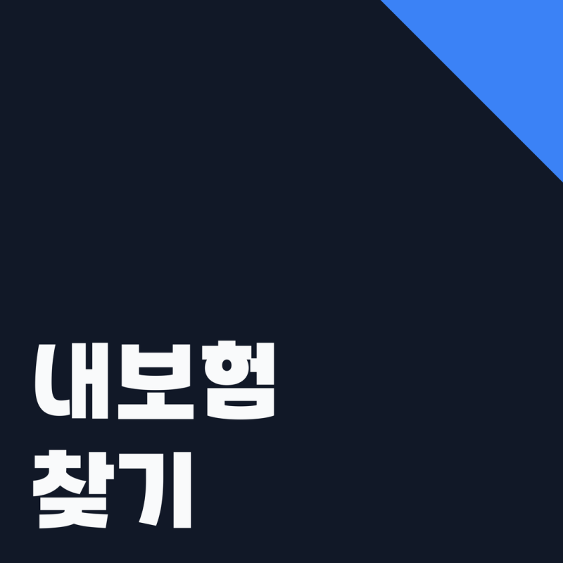 내보험 한눈에 찾기 내보험찾아줌 보험다모아 이후 보험비교까지 정리