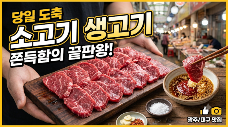 찰진 식감과 신선함의 끝판왕, 소고기 생고기(육사시미)의 모든 것!