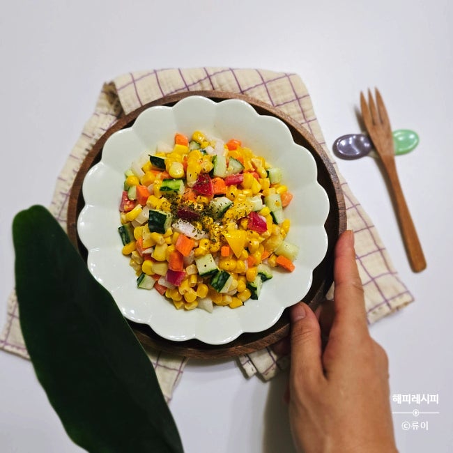 불없이 시원하게 여름 반찬 이거죠~ 편스토랑 레시피 류수영 옥수수콘샐러드 만들기