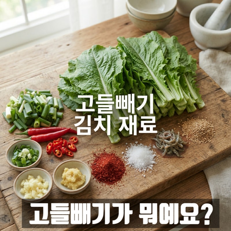 고들빼기 김치 레시피 : 시원한 쓴맛이 일품! 가을 별미 김치 완벽 가이드