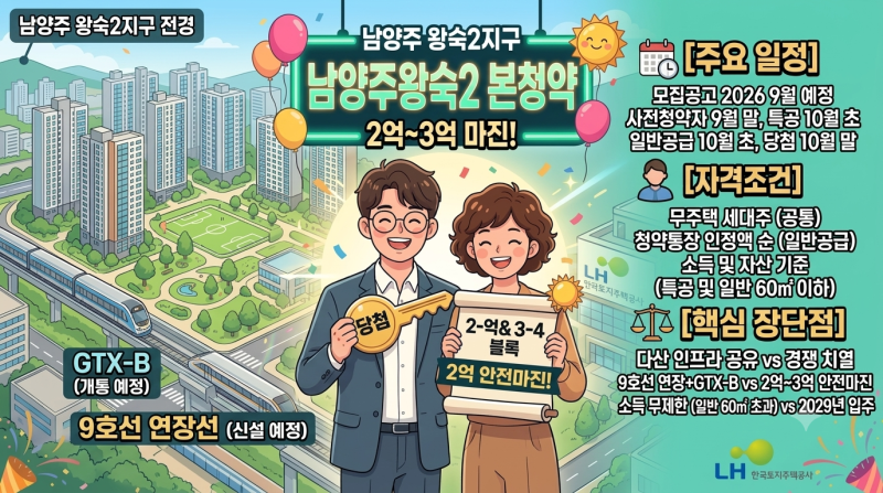 [3기 신도시 알짜] "서울 동북권 치트키!" 남양주왕숙2지구 본청약 일정, 자격조건, 장단점 완....