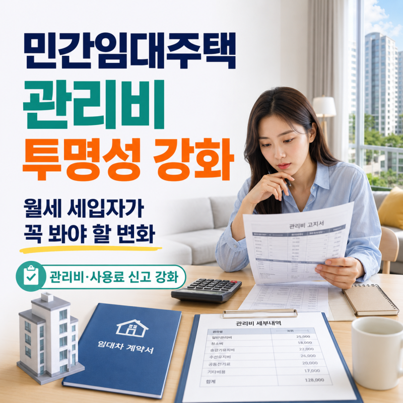 민간임대주택 관리비 투명성 강화, 월세 세입자가 꼭 봐야 할 변화