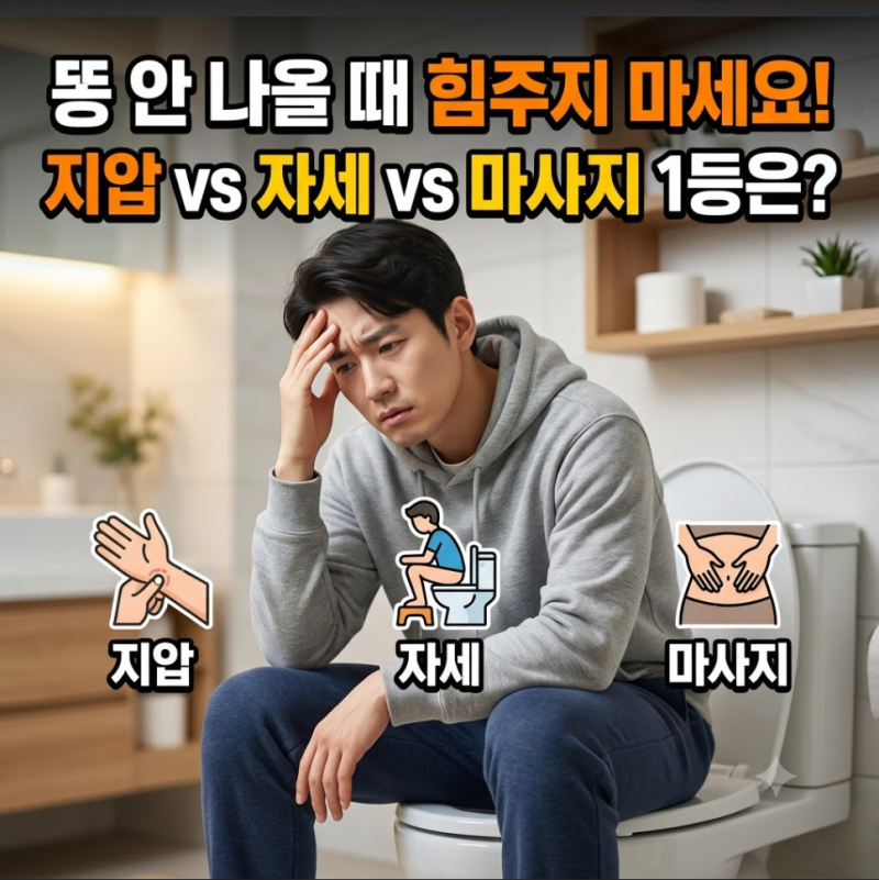똥 안나올 때 자세, 지압, 배마사지 효과 가장 빨리 해결하는 방법 비교