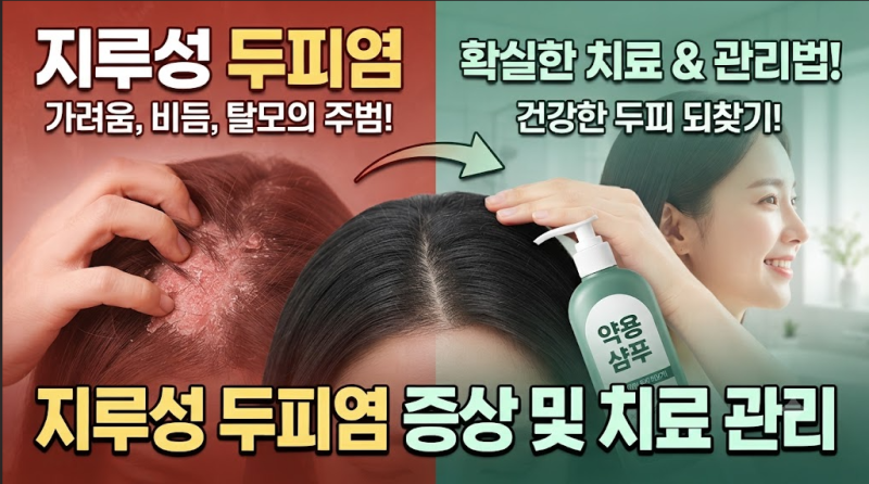 지루성 두피염 증상 및 치료 관리