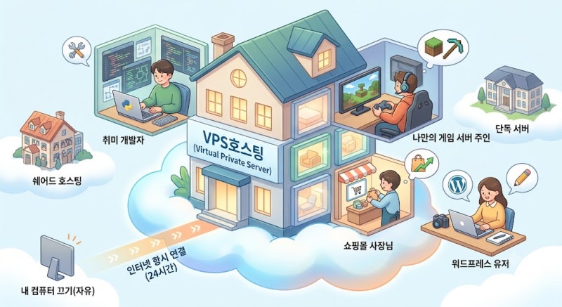 내 마음대로 쓰는 가상 컴퓨터, VPS 호스팅 총정리 (정의/종류/가입방법)