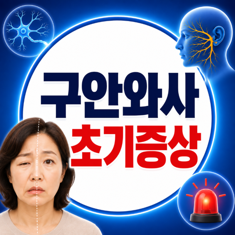 구안와사 초기증상, 골든타임을 놓치면 회복이 늦어질 수 있습니다