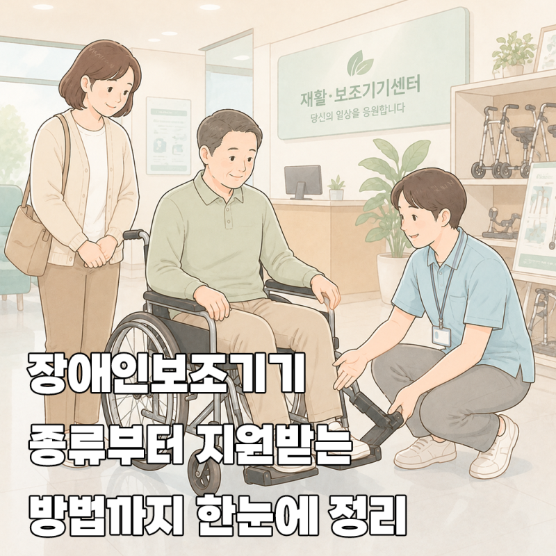 장애인보조기기 종류부터 지원받는 방법까지 한눈에 정리