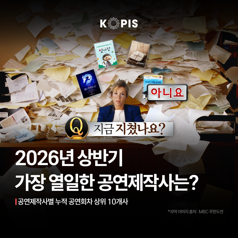 2026년 상반기, 어떤 공연제작사가 가장 열심히 일했을까?