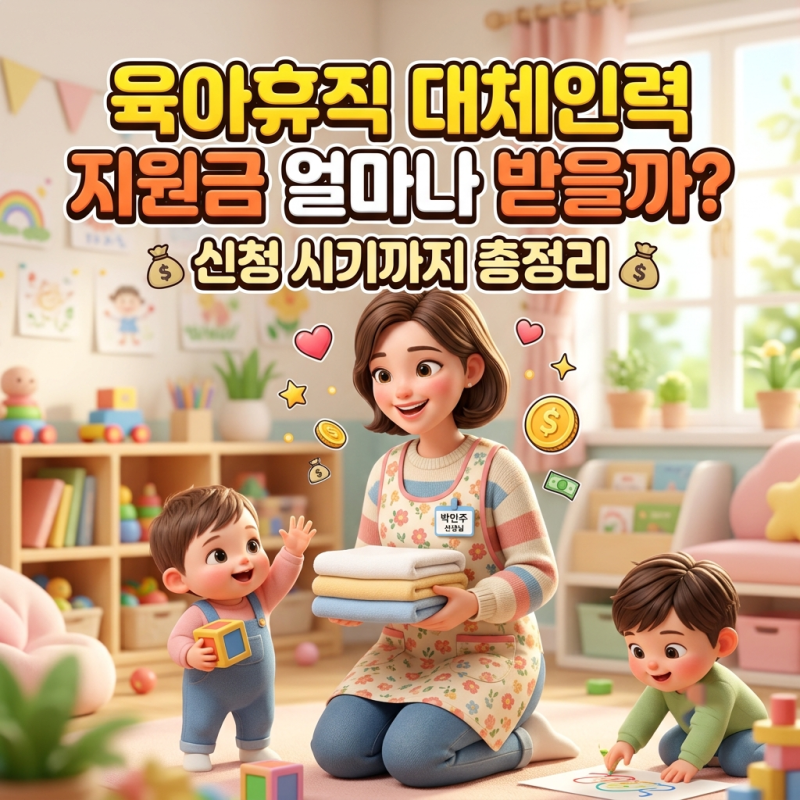 육아휴직 대체인력 지원금 얼마나 받을까? 신청 시기까지 총정리