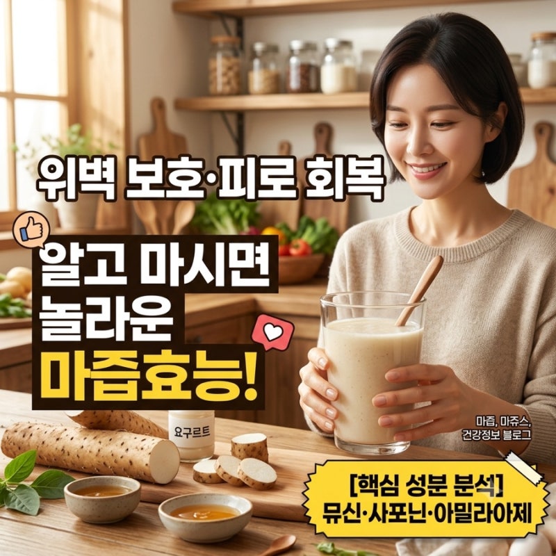 [위 건강 지키는 보약] 엄마표 마즙의 추억, 마즙효능부터 부작용, 맛있게 먹는 마 주스 레시....