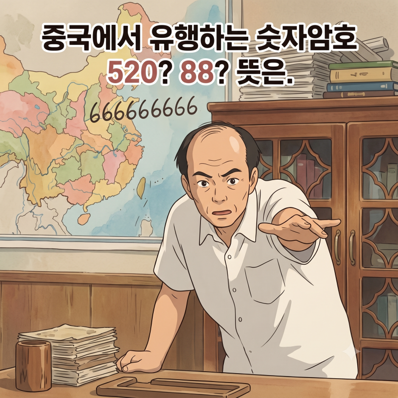 중국에서 유행하는 숫자암호 520? 88? 뜻은(중국인만 아는 해음코드)