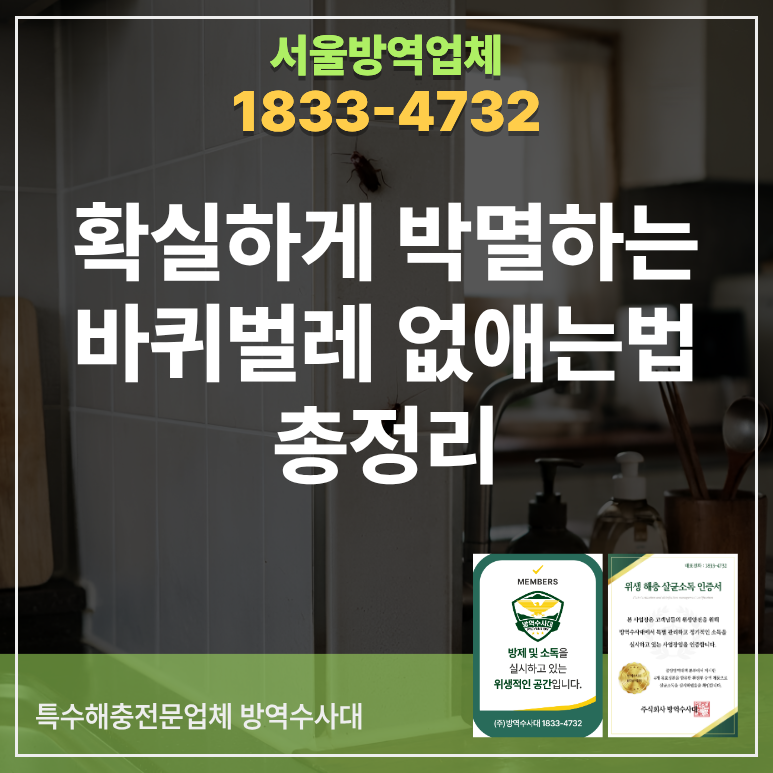 바퀴벌레없애는법 확실하게 박멸하는 방법 정리
