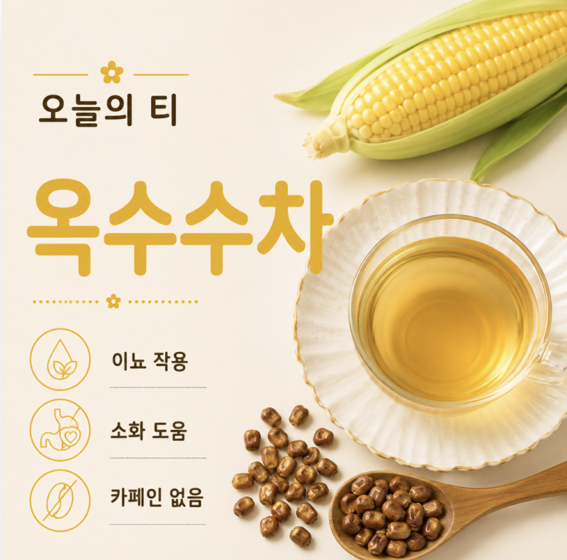 옥수수차 효능과 부작용 | 옥수수수염차와 무엇이 다를까? [오늘의 티]