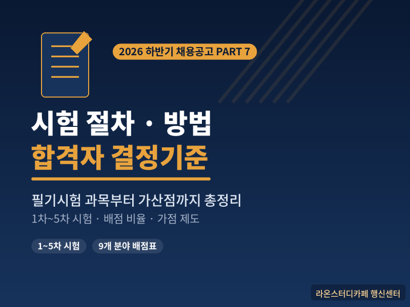 ✏️ 2026. 하반기 경찰공무원(경사 이하) 경력경쟁채용시험 시험절차·방법 및 합격자 결정기....