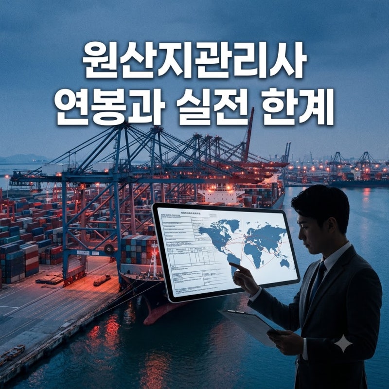 원산지관리사 연봉 현실과 비전공자가 마주할 품목분류의 한계