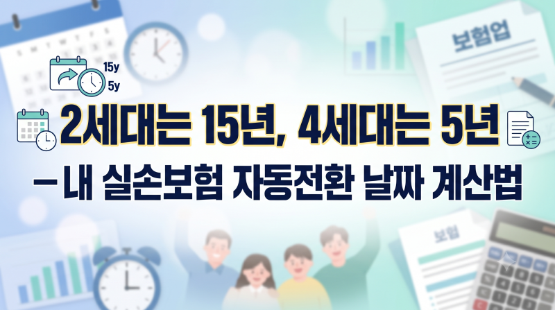 2세대는 15년, 4세대는 5년—내 실손보험 자동전환 날짜 계산법