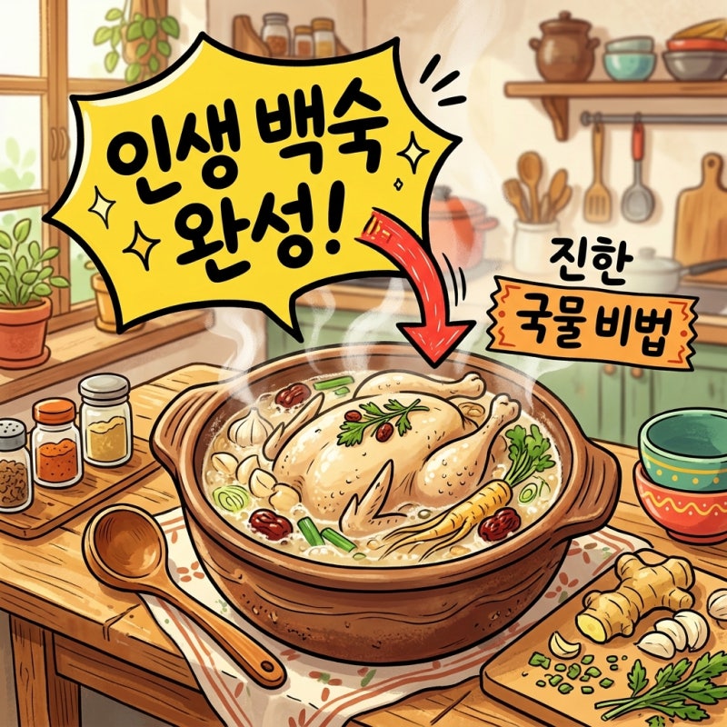 닭백숙 레시피 실패 없는 비법! 국물 진한 압력솥 누룽지 백숙 맛있게 끓이는 법