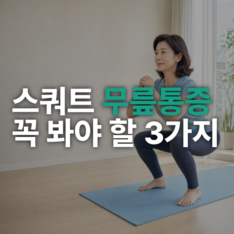 스쿼트 무릎 통증, 자세보다 먼저 잡아야 할 3가지