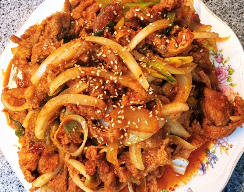 급식 스타일 고추장 불고기 만들기.