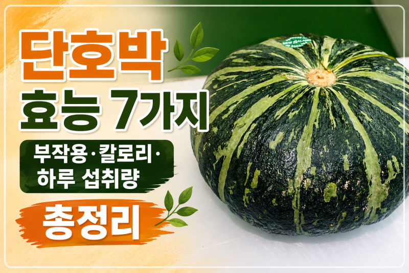 단호박 효능 7가지, 부작용·칼로리·하루 섭취량 총정리