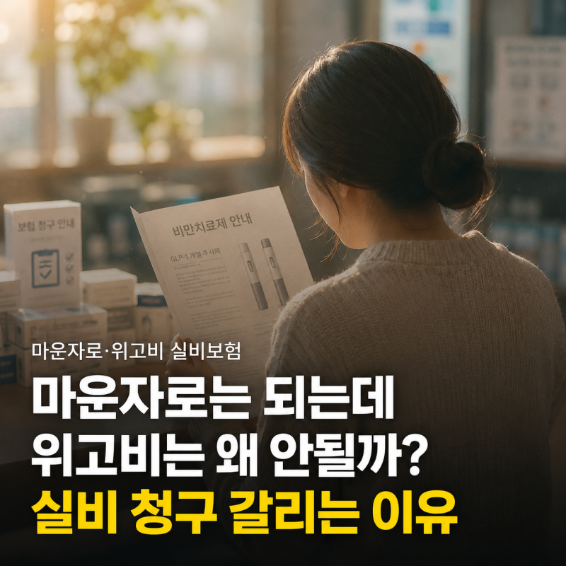 마운자로는 되는데 위고비는 안 된다고요? 실비 청구 갈리는 이유