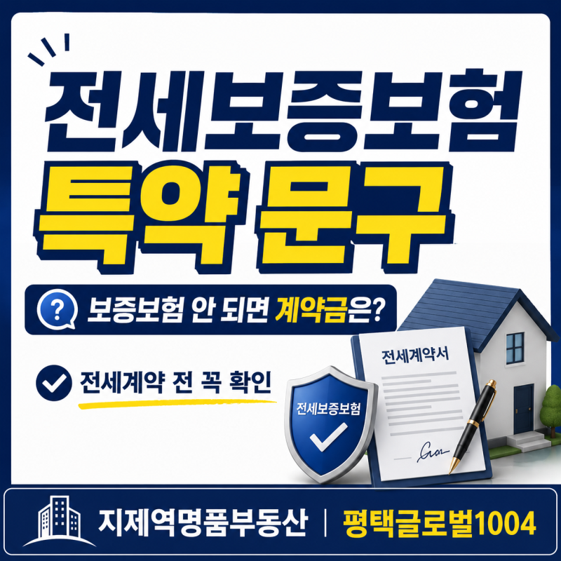 전세보증보험 가입 전 특약 문구, 보증보험 안 되면 계약금은 어떻게 할까?