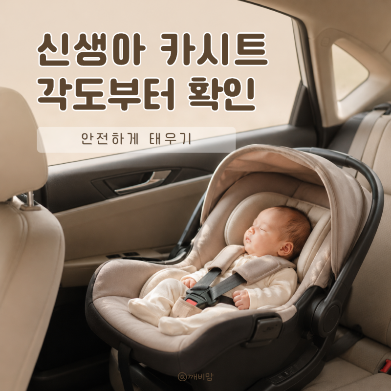 [육아] 신생아 카시트, 어떻게 태워야 안전할까요? 후방 장착과 벨트 위치 정리
