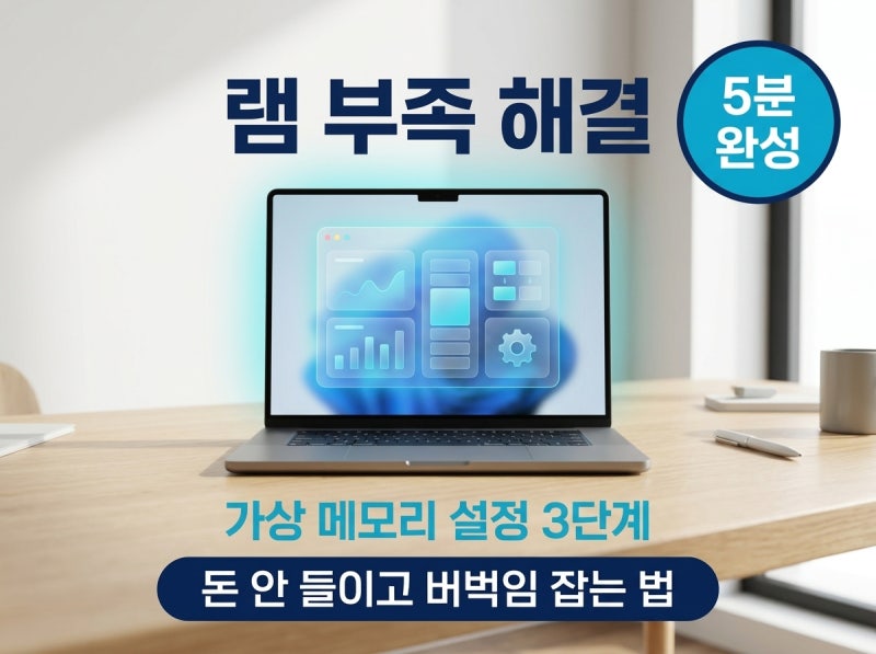 램 부족 해결하는 가상 메모리 설정 3단계, 5분이면 끝난다
