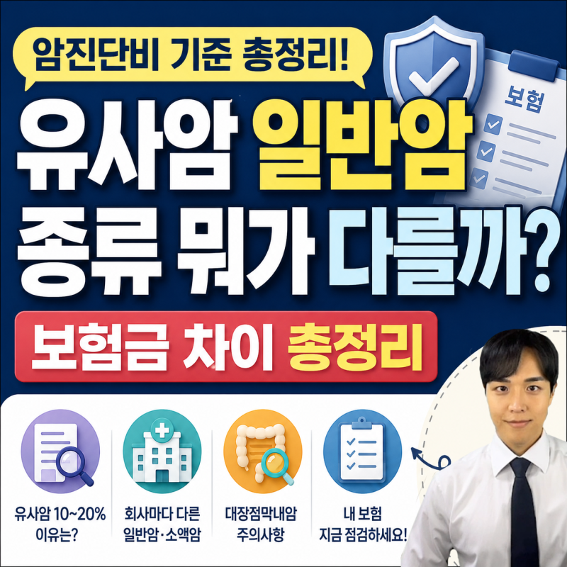 암진단비 기준 총정리｜유사암과 일반암 차이, 보험금 얼마나 다를까?