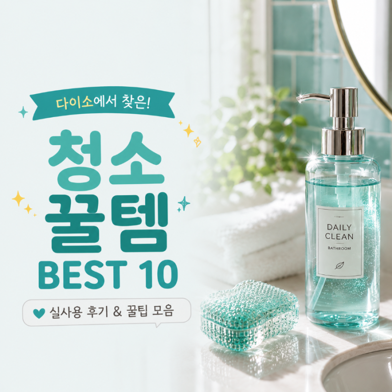 묵은 먼지 싹 잡아주는 다이소 청소용품 꿀조합