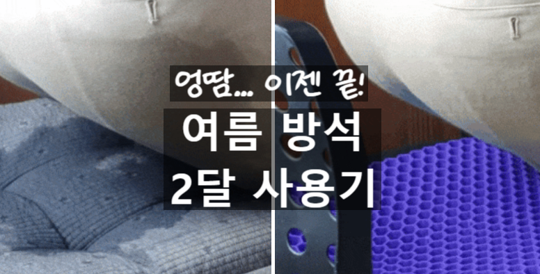 효과 본 여름 방석 추천|엉덩이 땀 안녕.. 허니콤 에어셀 방석 2달 후기(내돈내산)