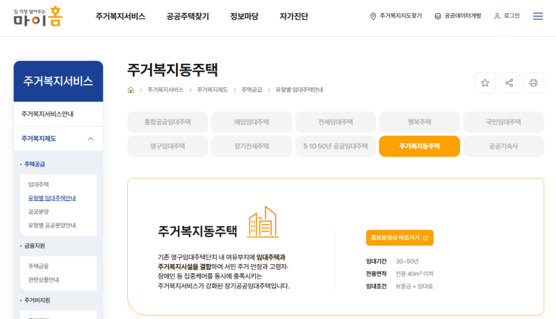 고령자 복지주택 입주자격과 신청 방법