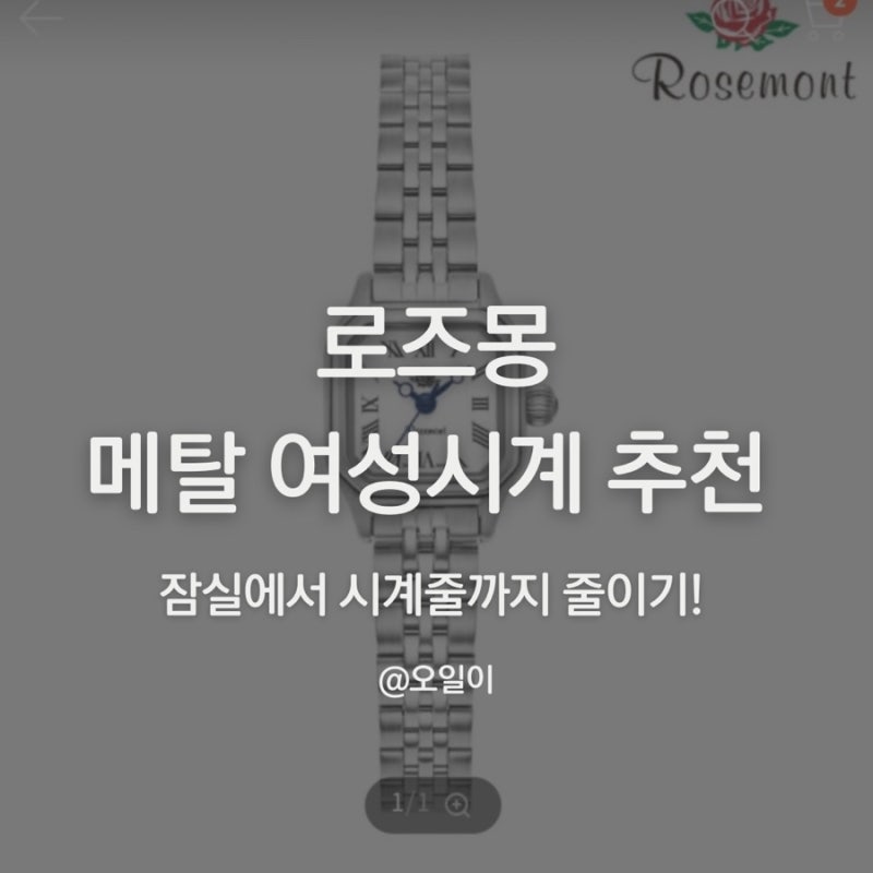 로즈몽 메탈 여성시계 RS#64-03RM-MT 샀어요⌚️ + 시계줄 줄이기