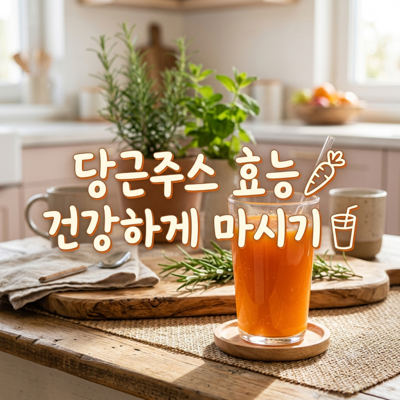 당근주스 효능과 영양 성분, 건강하게 마시는 법 총정리