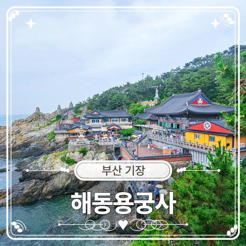 부산 여행 하이라이트 절벽 위 압도적인 풍경을 품고있는 사찰 부산 기장 해동용궁사