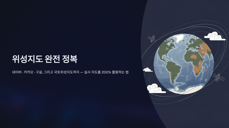 위성지도 보는 법, 네이버 카카오 구글 차이 정리