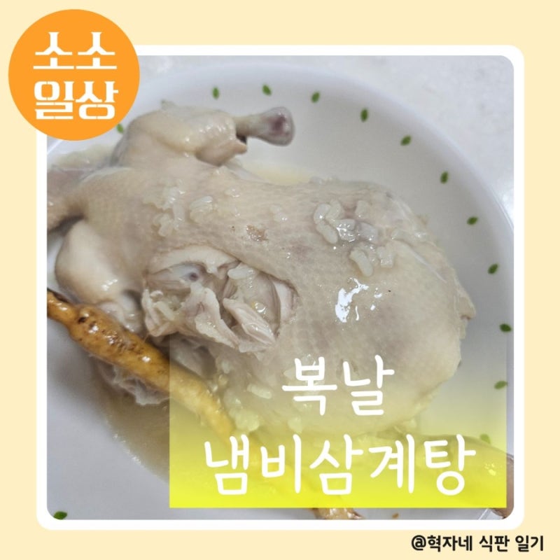 오늘 초복! 집에서 실패 없이 닭 손질부터 구수한 찹쌀 삼계탕 끓이는 법 (냄비 조리 시간)
